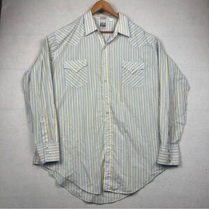 Vintage Ely Cattleman 2XL Tall Tall Man Western Pearl Snap Shirt